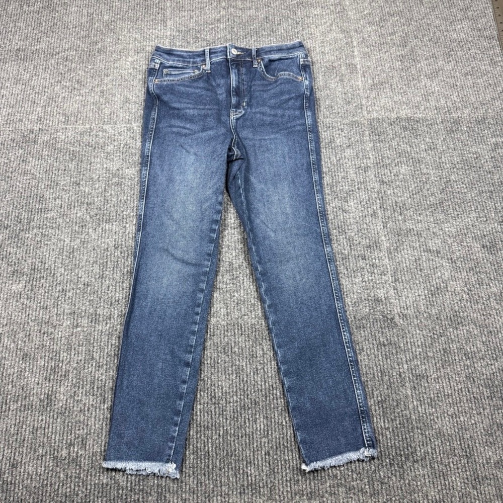 We The Free Free People Raw High Rise Skinny Jegging Jeans Dark Wash 30 OB893288